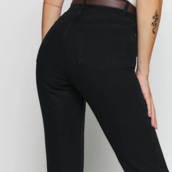 Reformation Cynthia High Rise Straight Cropped Jeans - Picture 3 of 9